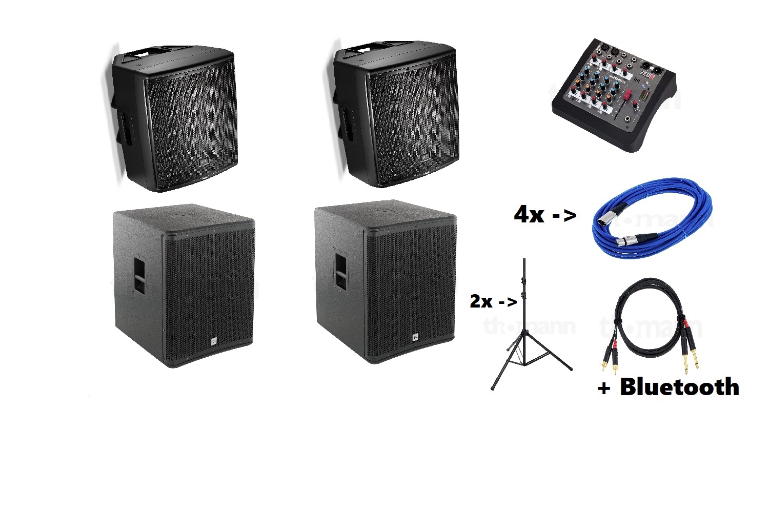 JBL EON 615 Lautsprecher + 2 Subwoofer Bundle